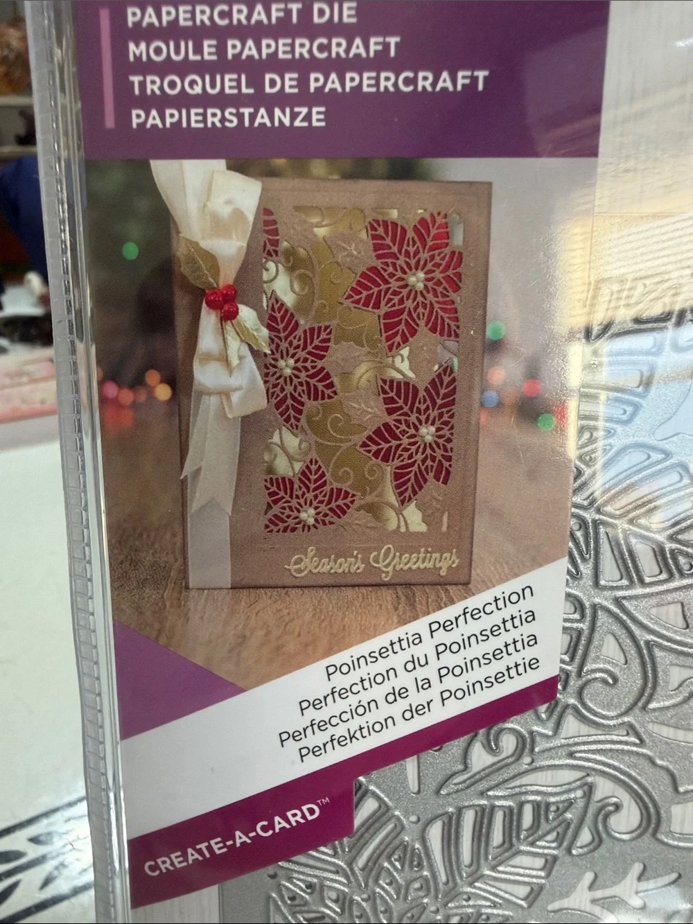 Crafters Companion Poinsettia Perfection Create-a-card Die